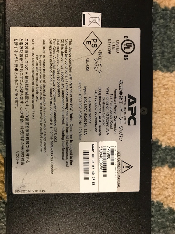 Apc Ap7900 Manual